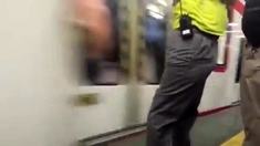 Str8 Security Guy Bulge In Metro