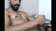 Turkish handsome hunk with big cock cumming