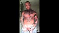 Tattoed guy and huge cock 3