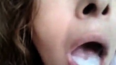 Sweet Bj And Cum Swallow