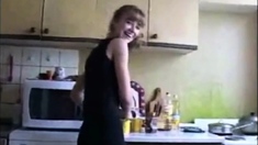 Yulia Tikhomirova - kitchen striptease