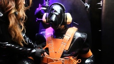 Fetish latex fucking in garage