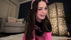 Brunette toys her ass on webcam