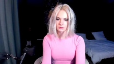 Busty Blonde Mature Solo Masturbation For Webcam