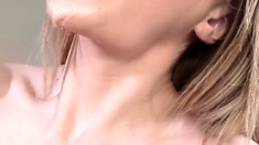 Stacked brunette goes solo toys and masturbation