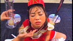 Ashley Ryder tries an amateur facial and bukkake party
