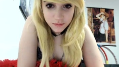 Lovely Blonde With Tight Pussy Masturbate Solo