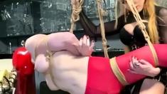 Blonde Chikita shows off her big boobs and bush