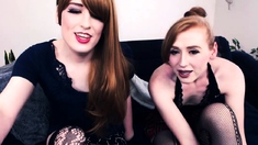 Shemale tranny enjoying solo masturbation