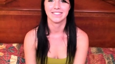 Brunette slut pov blowjob in close up HD