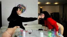 Japanese teen lesbians in hot action
