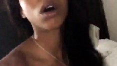 Amateur black Diamond takes a shower and masturbates