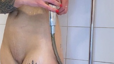 Stacked brunette goes solo toys and masturbation
