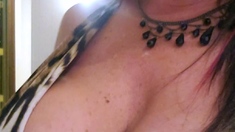 Big boobs milf masturbates with her dildo