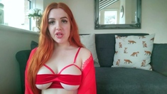 Great Big Boobs On Masturbating Redhead