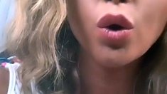 Amateur striptease and Solo masturbation