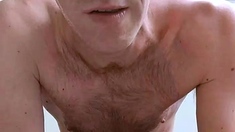 Gay twink solo for this huge cock jacking off