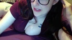 Big boobs milf masturbates with her dildo