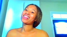 Ebony Goddess with Huge Natural Breasts on Webcam