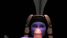 Foxy 3D Superwoman bounces up and down on a cock