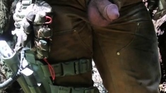 Hairy Bear Cock and Balls Pee Show