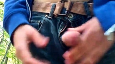 Spanked Twink Strips Outdoors