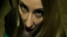 Cute coed interracial blowjob for her BBC