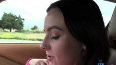 Brunette Teen Outdoor Pov