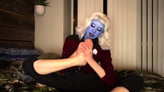 Imilia Audley - Andorian Sock Removal And Foot Worship