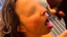 Hubby and bbc bull splash that gorgeous cuckold blond white