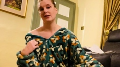 Amateur blond girl with big boobs getting fucked