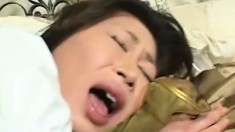 Sweet Oriental Maid Cleans Her Master's Pole With Her Wet Pussy