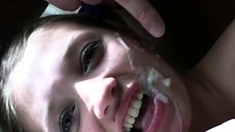 Naughty Babe Gets Jizzed