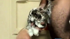 Hottest Shampoo Hairjob + cum in hair