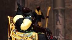 Anubis Fucks A Young Egyptian Slave In His Temple