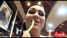 girl with long nails have a nice work in Mc Donald,s