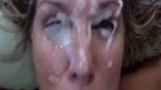 Cum fills her eyes